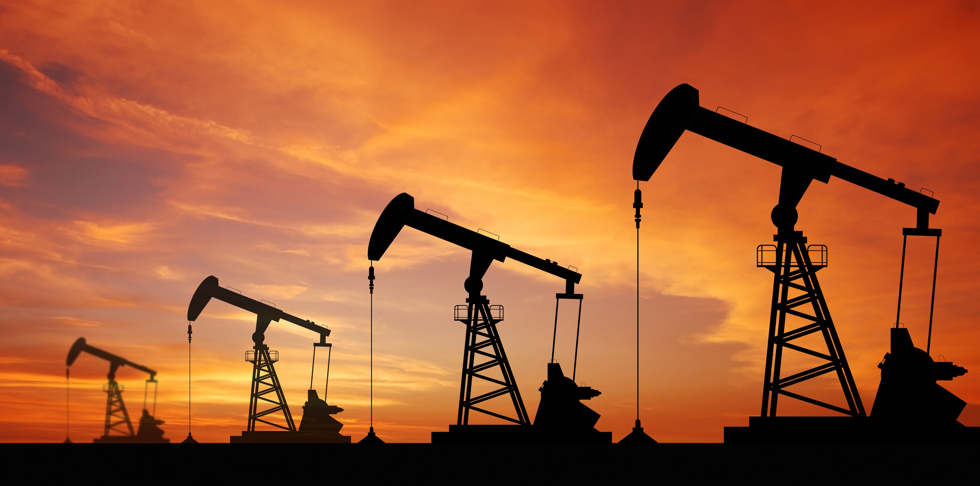 Oil Pump Jacks at Sunset