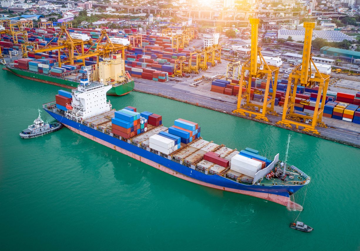 Container Ship in Port